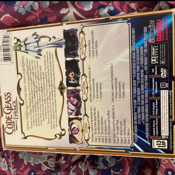 Code Geass: Lelouch of the Rebellion - Part. 1 (DVD, 2008, 2-Disc Set) Preowned - Picture 2 of 4